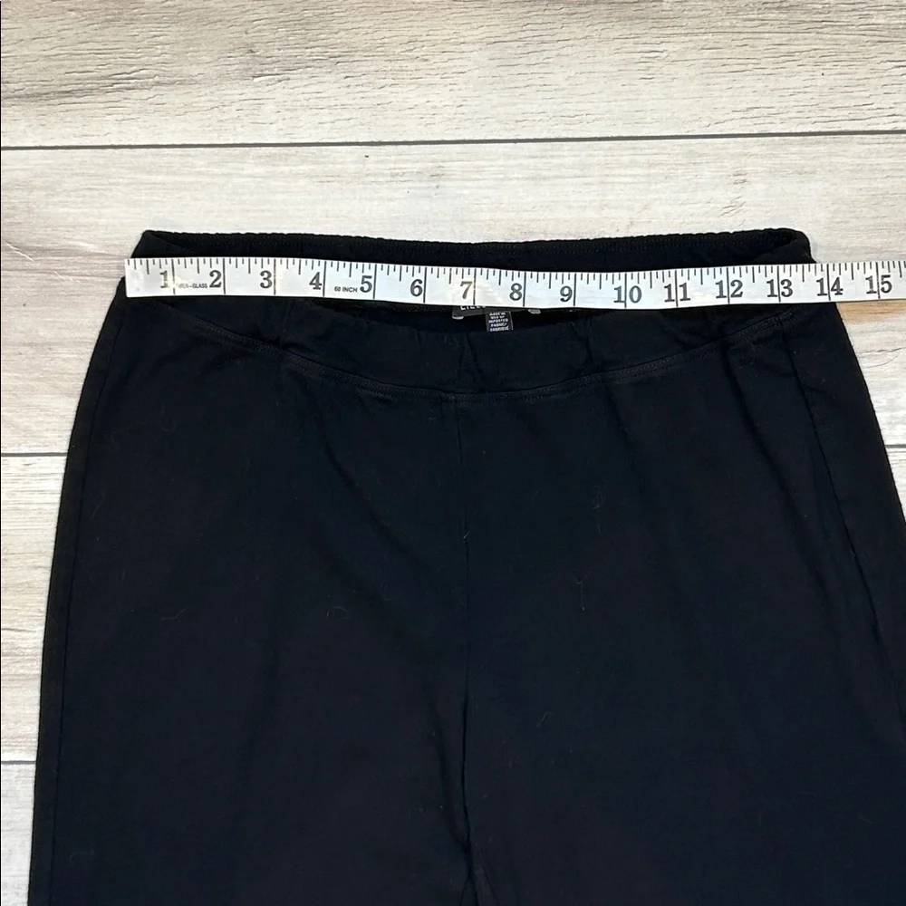 Eileen Fisher black viscose cuffed pull on pants size XS